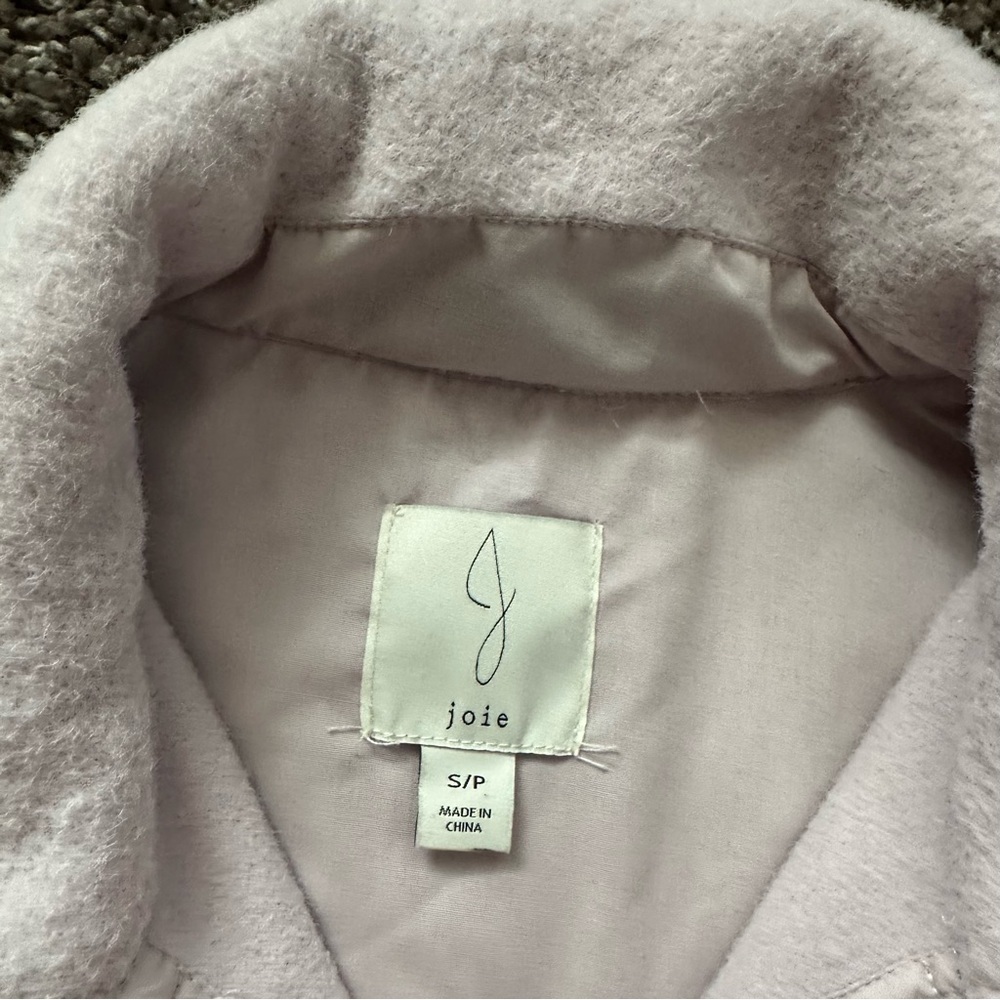 Joie Oversized Lavender Fleece Shacket Size S - Picture 2 of 3